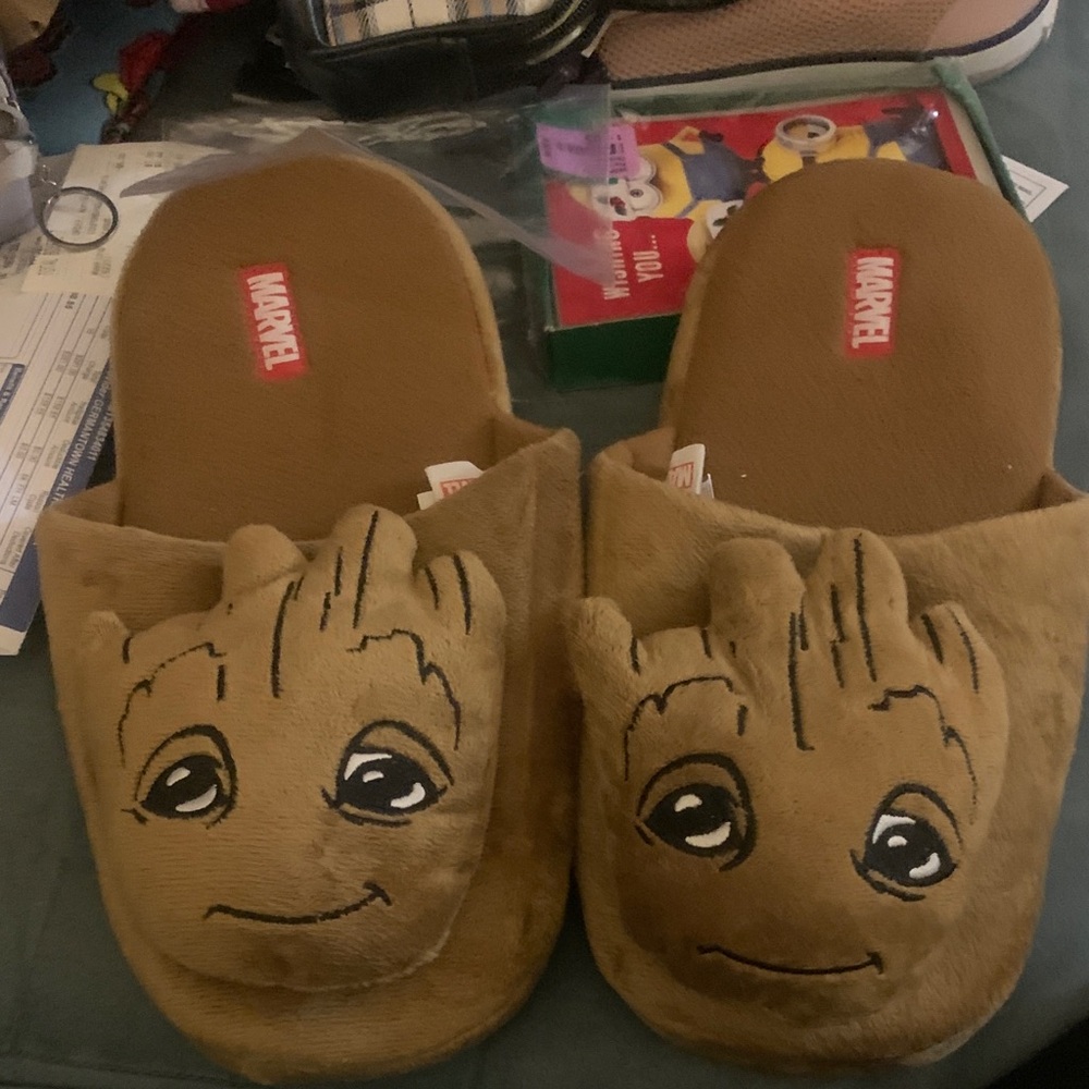 Marvel Kids Groot Brown Slippers